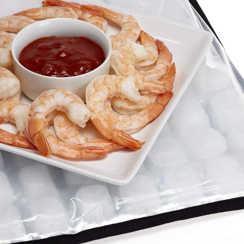 FlexiFreeze Party Mat Chiller - Food Cooling Buffet Cooler for Cold Serving Red (19" x 15") - Image 5